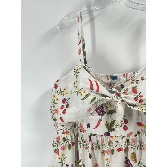 Old Navy Floral Maxi Dress Novelty Fruit Print Coquette Sz XXL Sundress - Picture 3 of 7